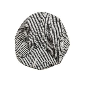 Striped Navy and White Beanie